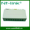 1u 10inch 8 port cat5e rj45 stp patch panel